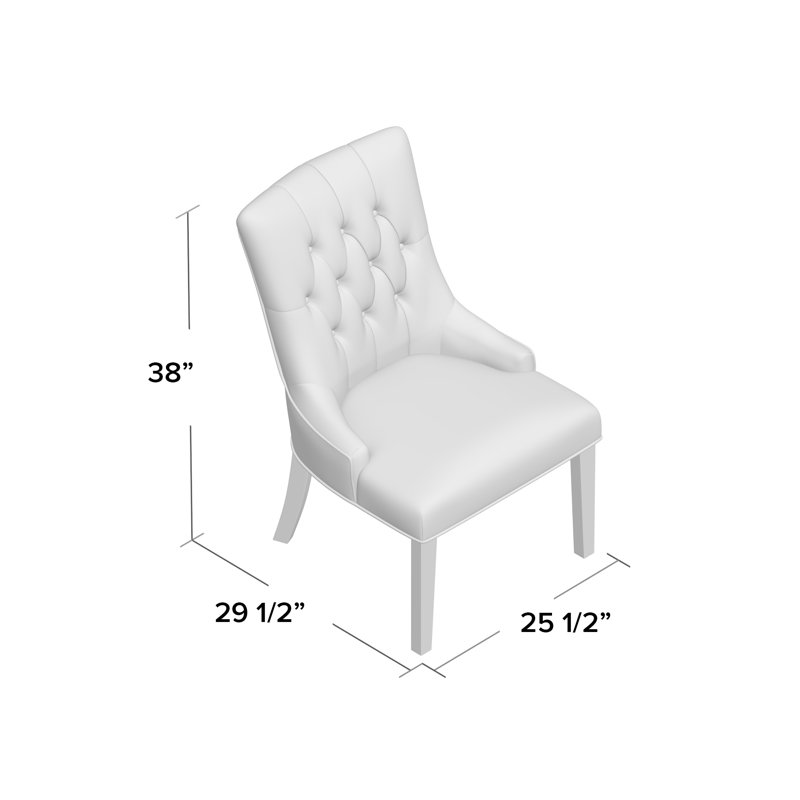 Chaise avec accoudoirs capitonnée Clancy, Écorce 8789, Espresso