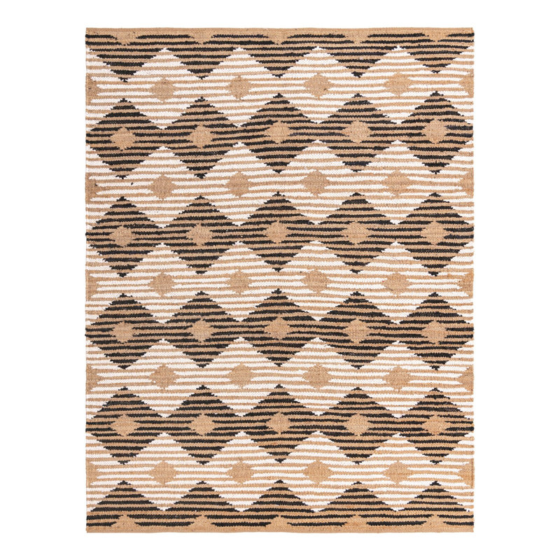 Bonnie-Mae Cotton Geometric Indoor Rug, Rectangle 9' x 12'