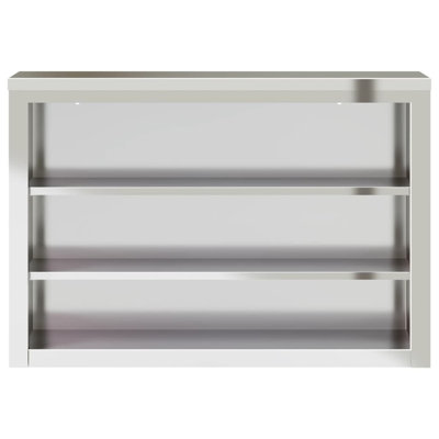 Slemp Silver Stainless Steel Accent Cabinet