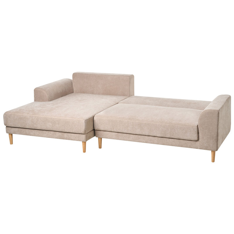 3 Seater Sofa Bed, Left Hand Facing, Light Brown