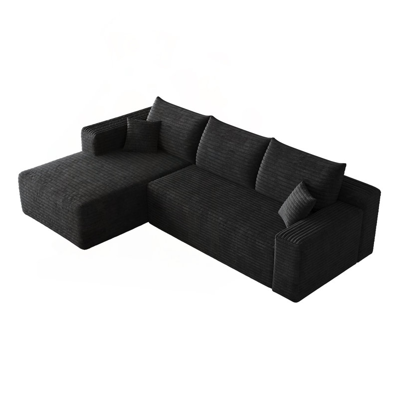 Canapé modulaire 95 po sans assemblage Cloud, Black 