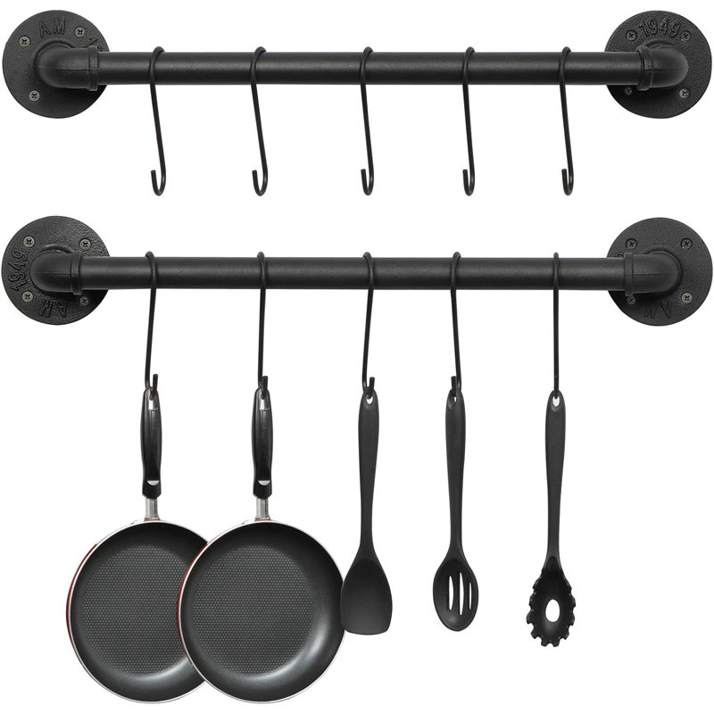 Ensemble de 2 porte-casseroles à fixation murale 21 po
