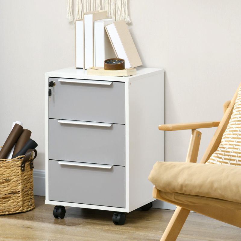 40cm Wide 3 -Drawer Mobile File Cabinet