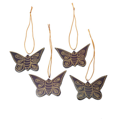 3.1'' Handmade Wood Hanging Figurine Ornament
