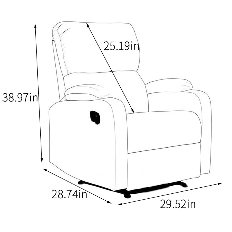 Fauteuil inclinable et pivotant Sutapa, Gris