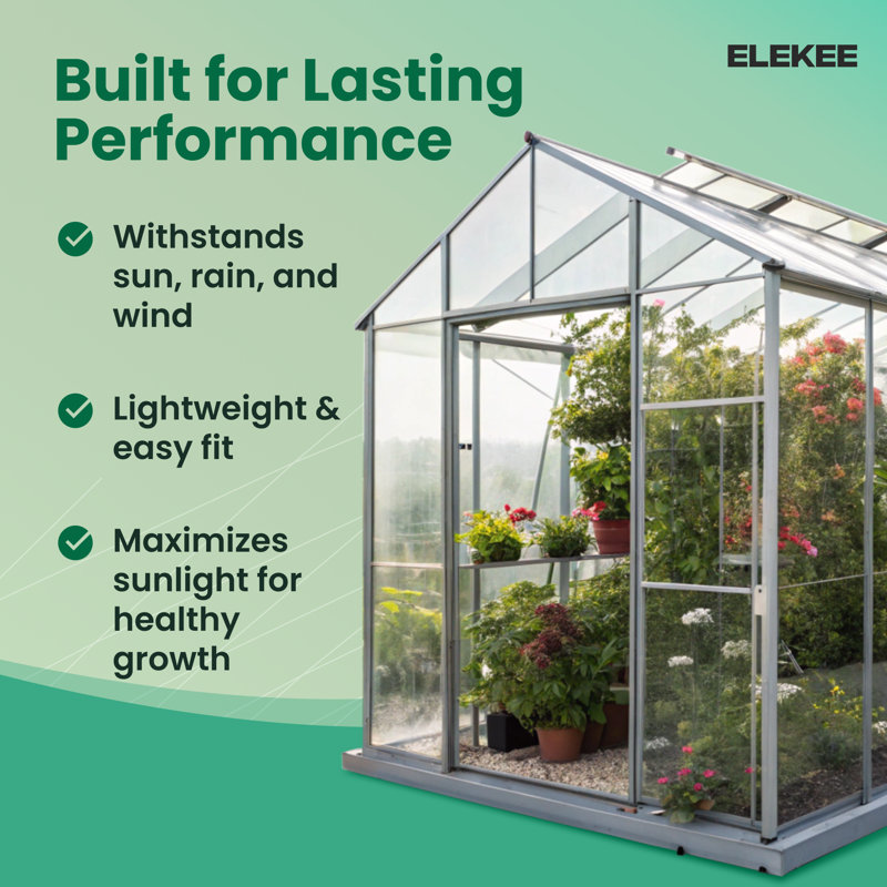 Toughened Greenhouse Glass 610mm X 457mm Weather Resistant, Clear Safety Panels, 61cm H x 62cm W x 0.4cm D