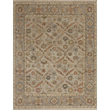 Sovereign Hand Knotted Wool Area Rug in Gray