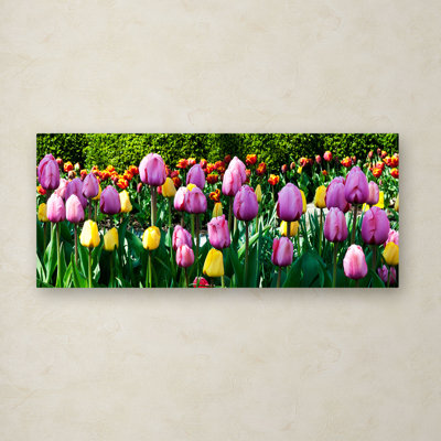 « row of tulipes » par kurt shaffer, reproduction de photo sur toile tendue
