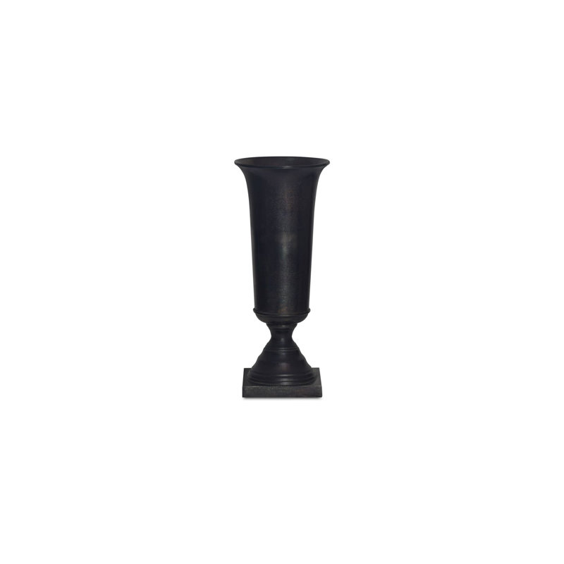 Vase en aluminium coulé noir Cassia