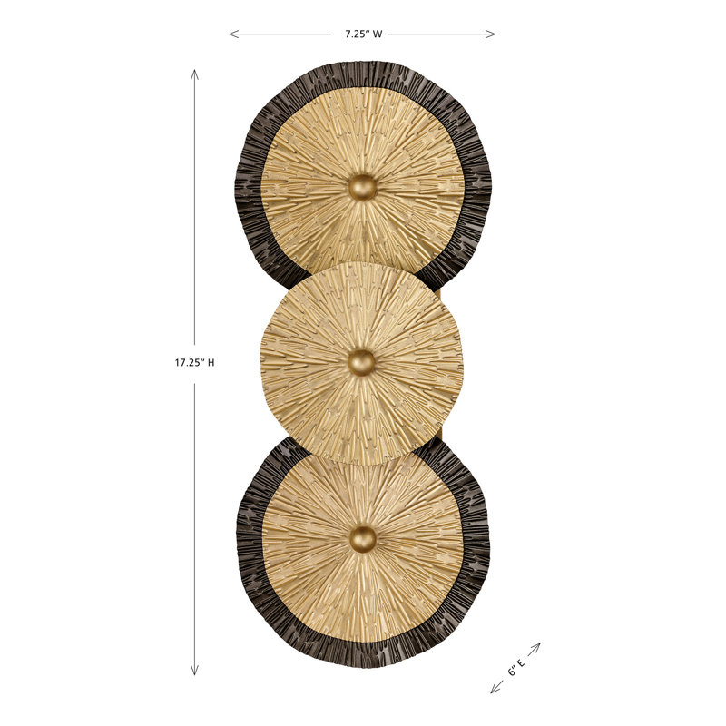 Lincoln 2-Light Wall Sconce in Distressed Gold and Bronze by Breegan Jane