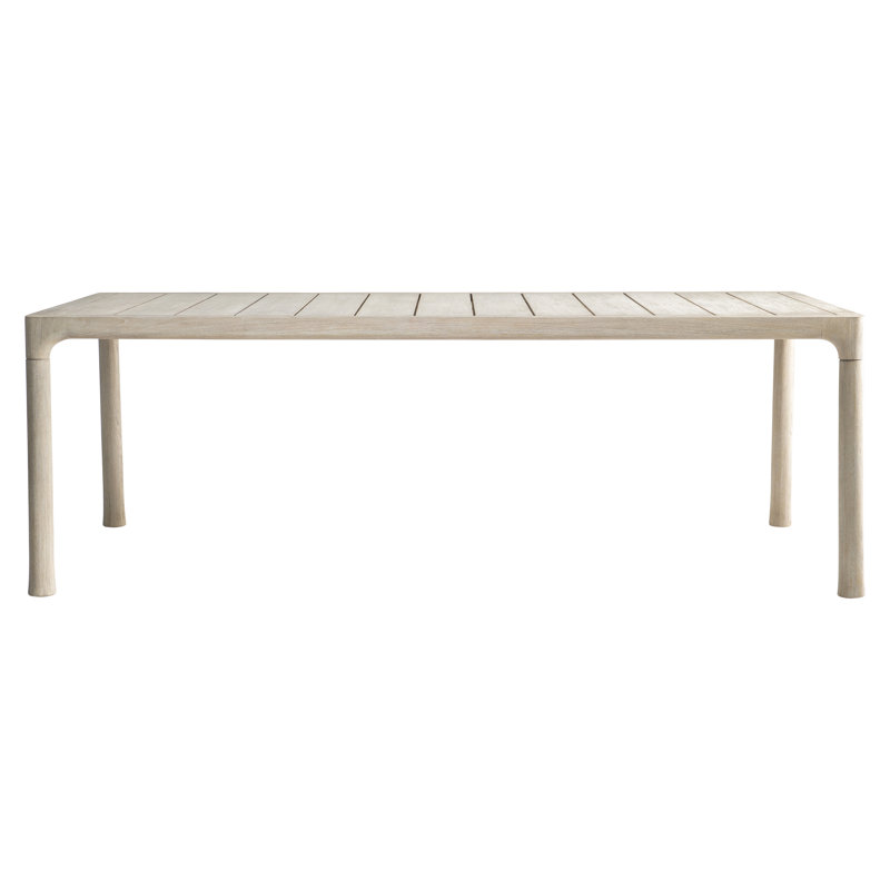 Siesta 30" x 55" Beige Teak Rectangular Dining Table