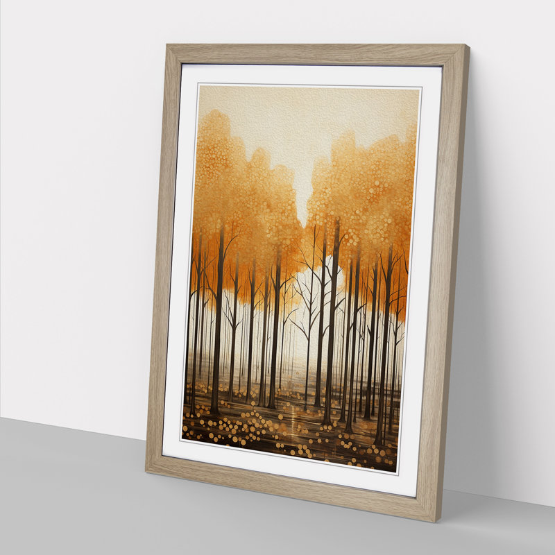 Single Picture Frame Print on Wood, 46cm H x 34cm W, Oak Framed