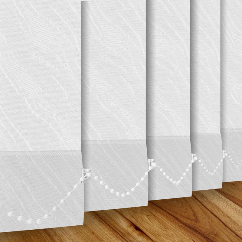 Made to Measure Semi-Sheer Vertical Blind Slats, Pacific White, Yes