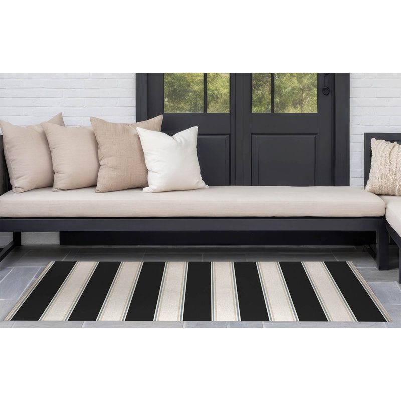 Cabana Stripe Outdoor Rug, Rectangle 4' x 6'