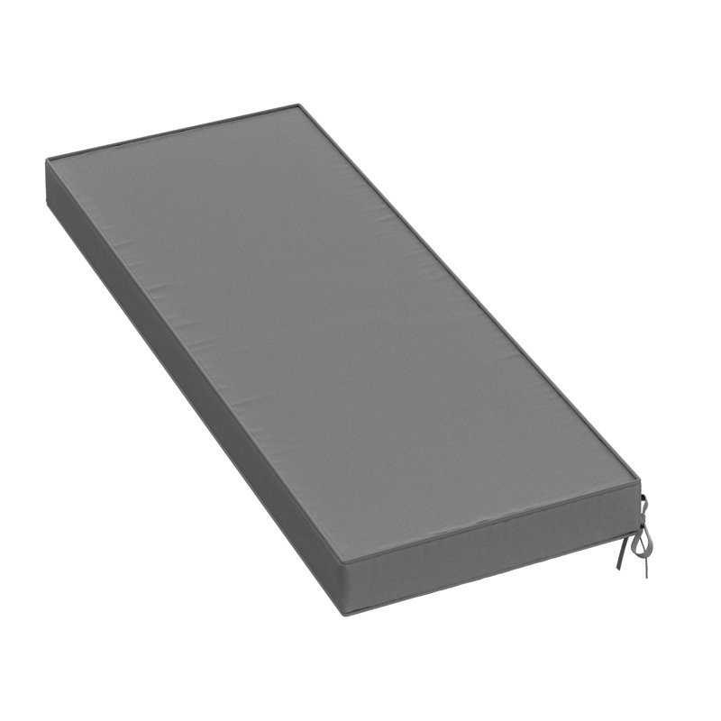 Coussin de banc d'extérieur 48 po x 18 po x 3 po Coussins de siège intérieur et extérieur, L 48 po x P 18 po, Gris clair