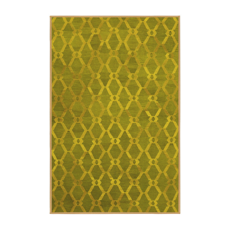 Herreravega Washable Abstract Indoor Rug, Rectangle 7' x 9'