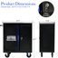 Double-porte multi voiture avec 4 et rangement supplémentaire 20 mm Clap 13,51 pouces de largeur