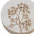 Decorative Round Wood Display Riser, Small Plant Stand, White-104981144