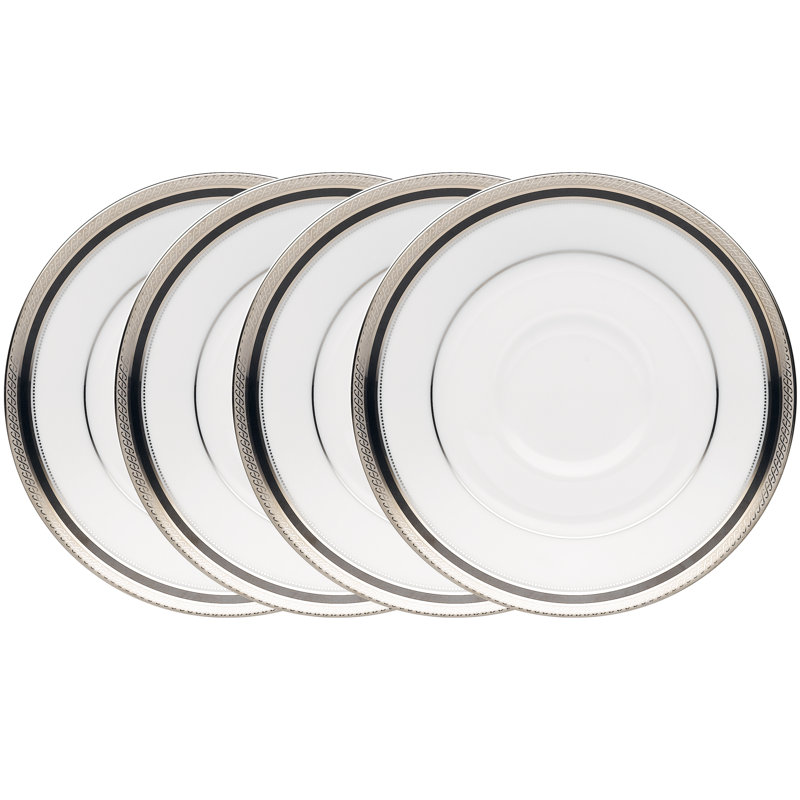Ensemble de 4 soucoupes 6 "Noritake Austin Platinum