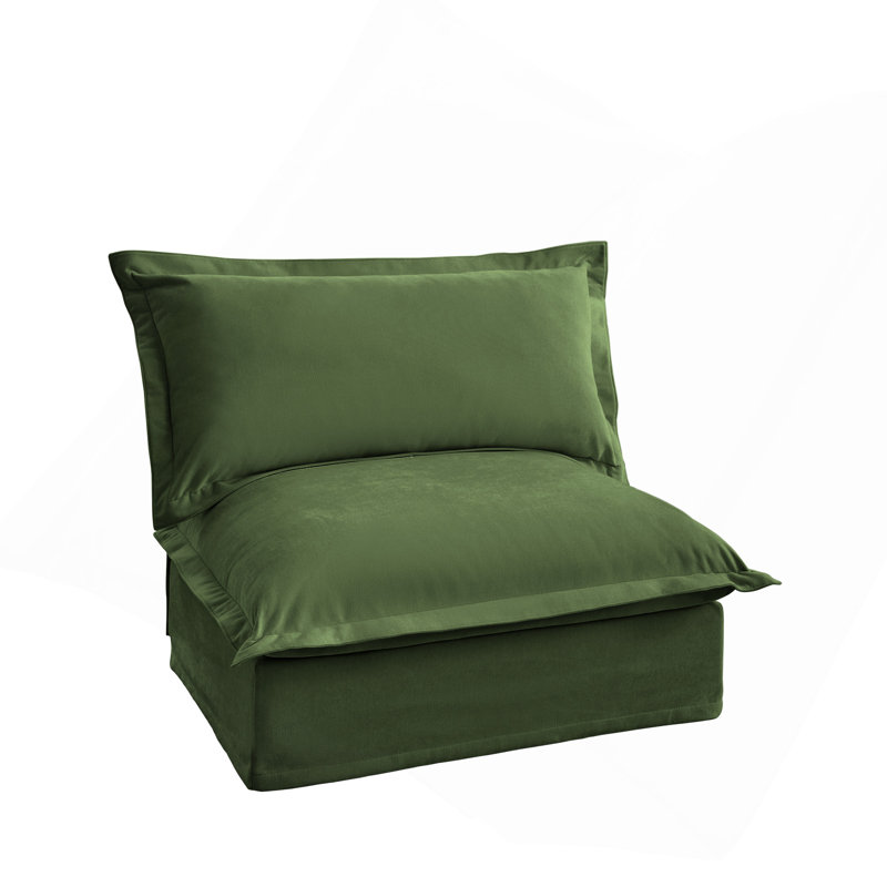 Canapé sans accoudoirs Koala - Vert, Chenille - Vert