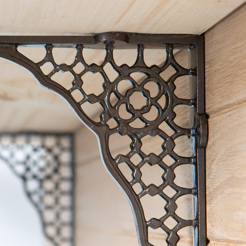 Hammer & Tongs - Honeycomb Iron Shelf Bracket - D205mm - Raw