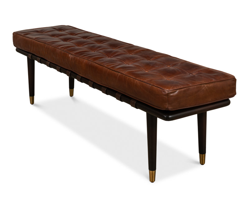 Prince Albert Leather Bench
