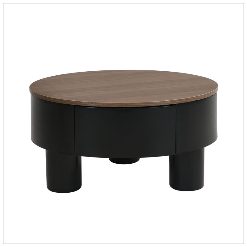Table basse de salon, Plateau noir / structure noire