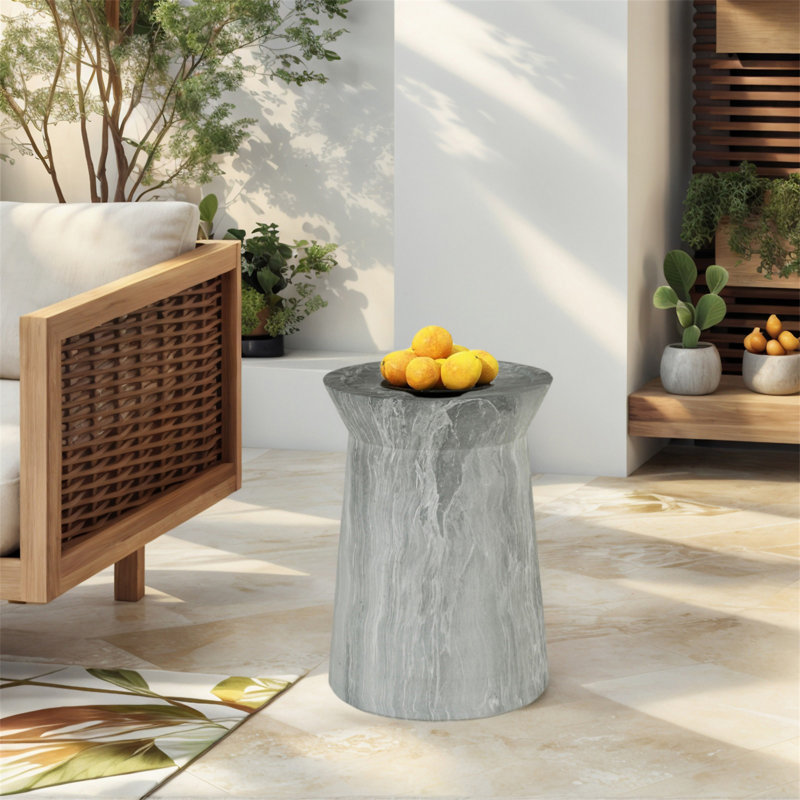 Tables de bout d'extérieur en ciment pour patio
