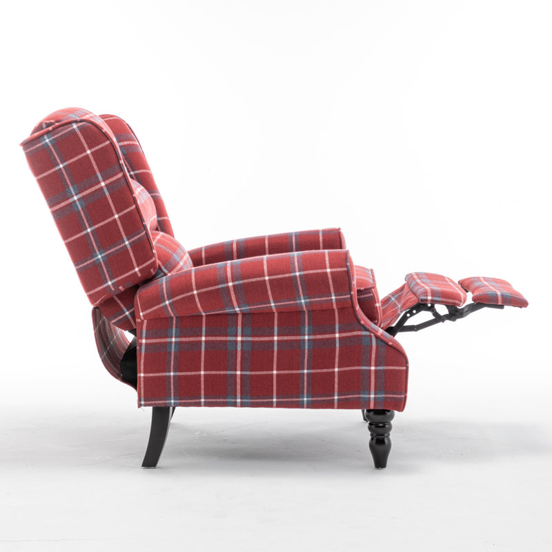 Brieuc Upholstered Recliner, Red
