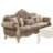 Cha Transitional Tufted Rolled Armrest Sofa with 5 Pillows and Floral Pattern-105270235-105270234