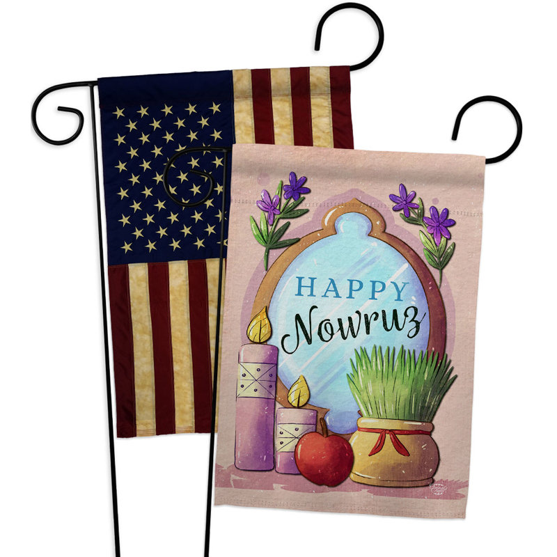 Drapeau de jardin en polyester 2 côtés 1 pi 5 po x 1 pi