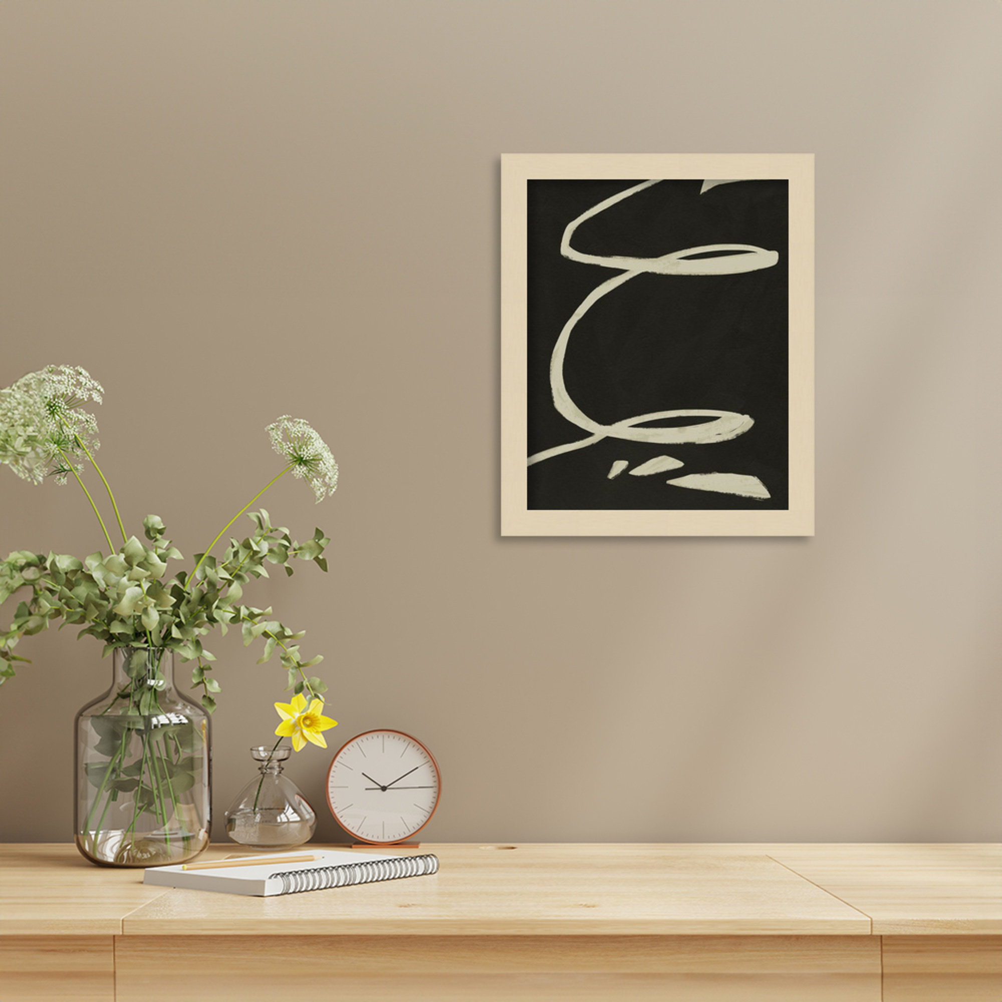 Neutral Spring III by Jacob Green, 13" H x 11" W x 1" D, Brown