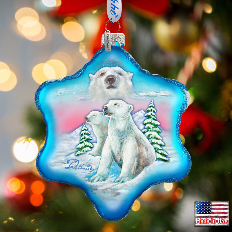 Holiday 4'' Handmade Glass Holiday Shaped Ornament