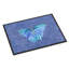 Tapis de porte pour porte d’intérieur anti-dérapante papillon sur ardoise Hassan-869021240