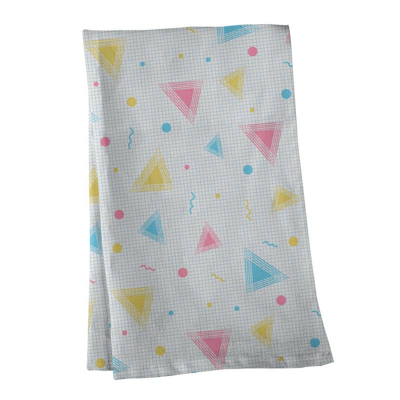 Mcguigan Tea Towel Kitchen Towel, Poly Twill, Yellow/Pink/Blue