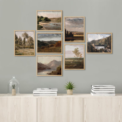 «Autumn Rustic Abstract Nature Landscape Nature Wilderness» 7 pièces sur papier