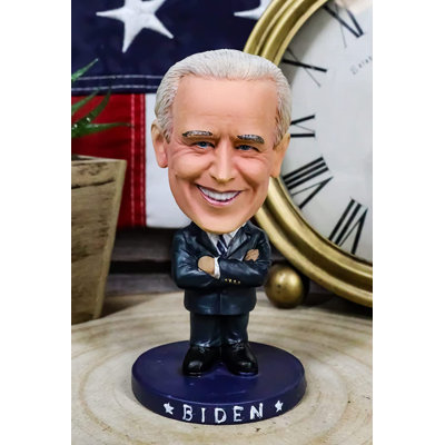 American USA 46Th President Joe Biden With Crossed Arms Bobble Head Statue Presidential Democrat Party Elect Funny Replica Bobblehead Figurine 4"" Tall -  Ebros Gift, 14946 EBRC64