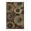 Machine Washable Botanical Brown Area Rug