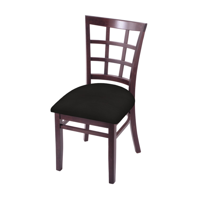 Hampton 18'' H Upholstered Beech Side Chair, Dark Cherry, Canter Espresso