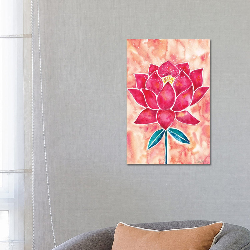 Strickler pêche fond magenta fleur de lotus, 26 po x 18 po x 1,5 po