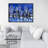 Blue Skyline Print On Canvas