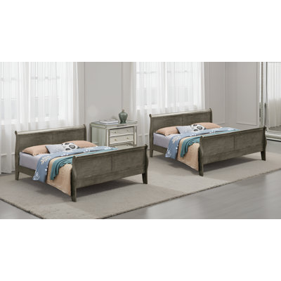 Roskilde Gray Full Sleigh Bed Set Of 2