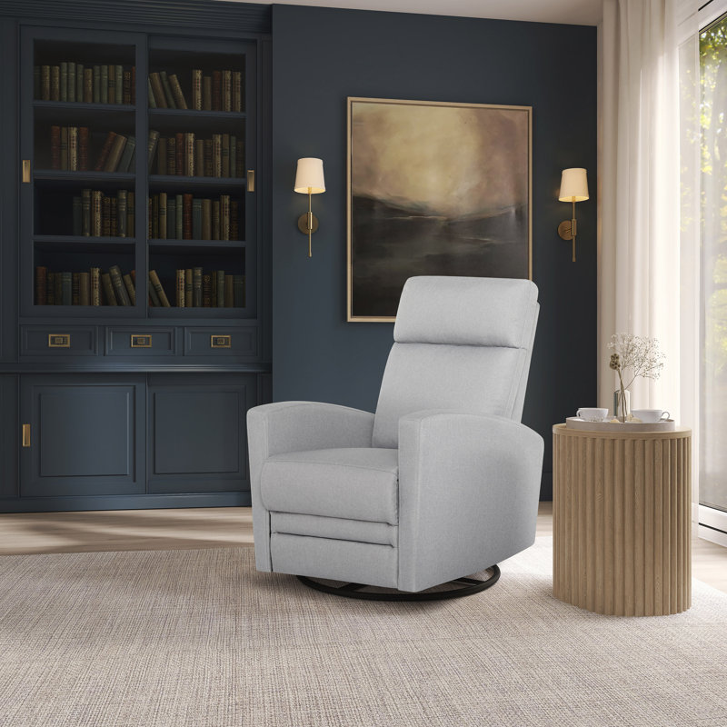 Chatham Upholstered Reclining Rocking Chair, Gray