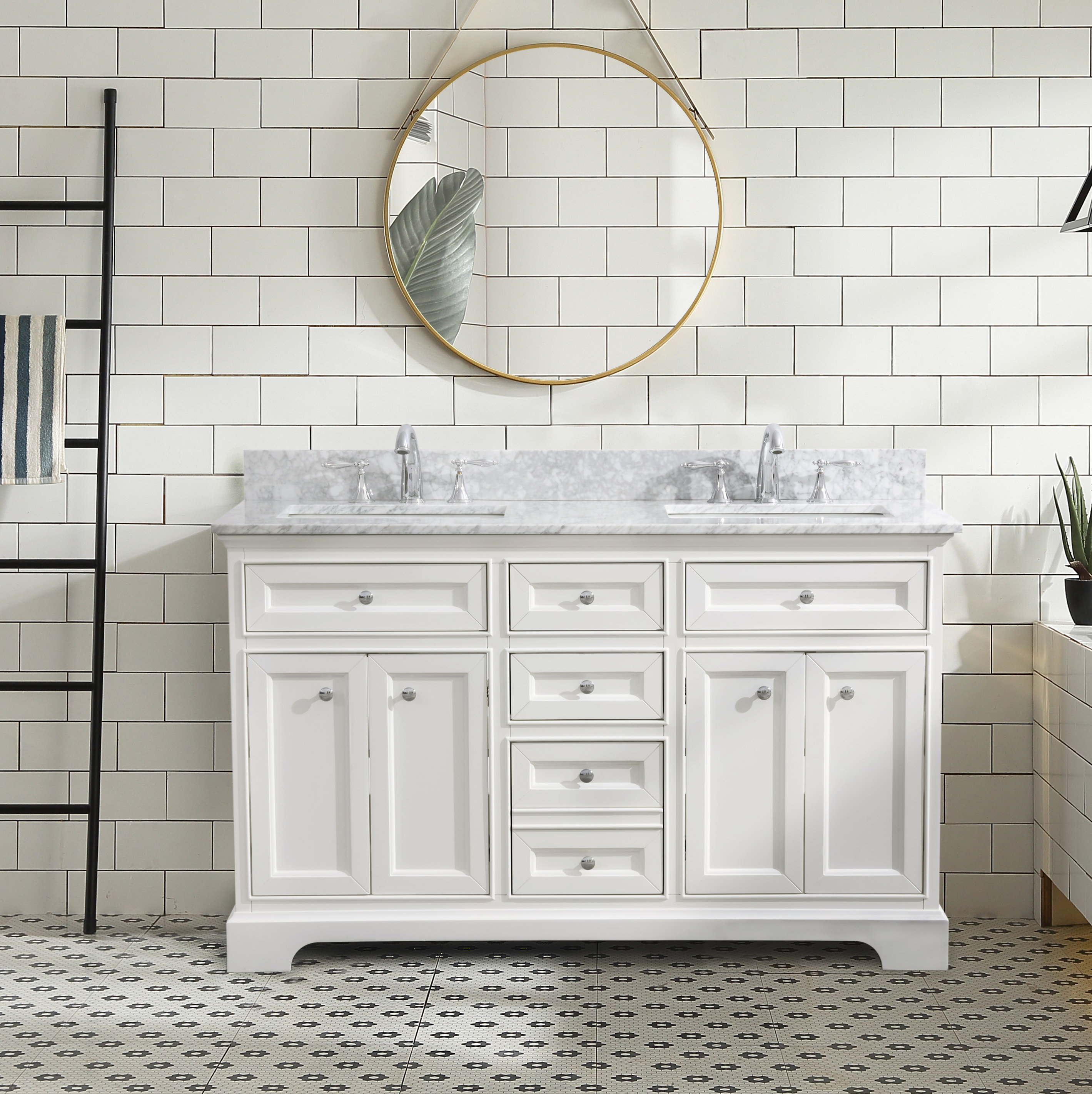 Birch Lane™ Amiri 55'' W x 22" D x 34" H Double Bathroom Vanity Set ...