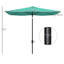 Parasol de marché rectangulaire 6,5 pi x 10 pi Outsunny-859348756