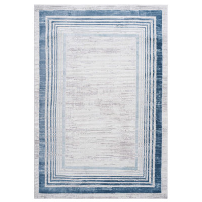 Bordered Non-Shedding Living Room Bedroom Dining Home Office Stylish And Stain Resistant Area Rug