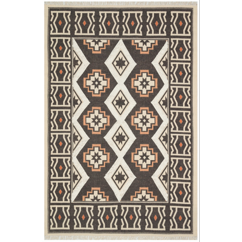 Tapis intérieur / extérieur en coton Iyleen, Rectangle 5 pi 1 po x 7 pi 7 po