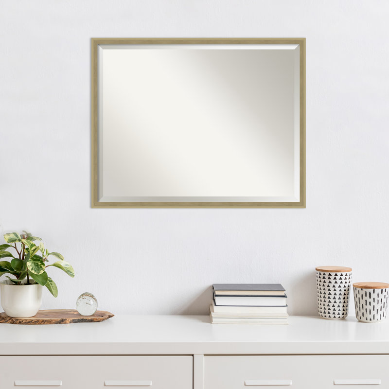 Mettawa Flat Wall Mirror, 29" x 23", Champagne