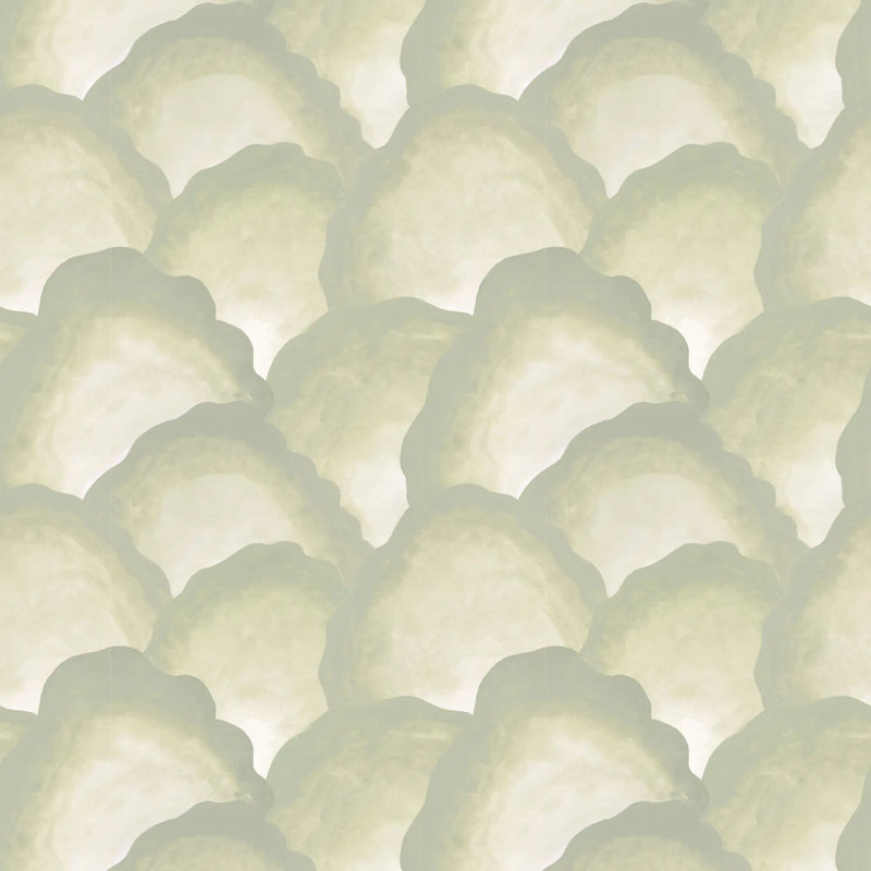 Wave Scales - Wallpaper, Pale Green, Premium Paper, Non-Pasted
