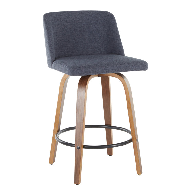 Contemporary Counter Stool, Brun clair/noir, Gris